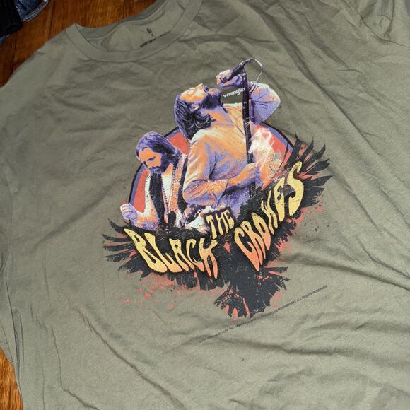 The Black Crowes 2024 Band Tour Dates Shirt 3XL Green 2 Sided Chris Robinson New - Picture 2 of 4